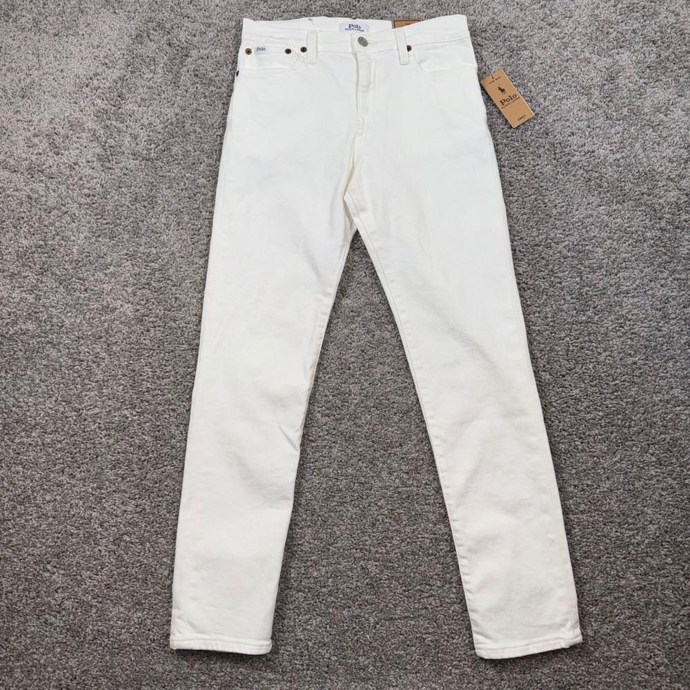 Polo Ralph Lauren Sullivan Slim Stretch 5 Pocket Jeans White Boys 14 NEW - Picture 2 of 12